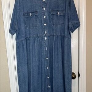 Denim Blue Maxi Dress 2X